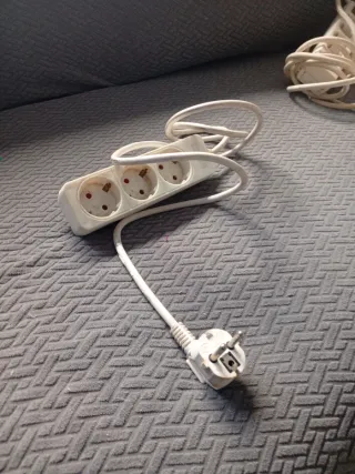 Regleta 3 enchufes con cable