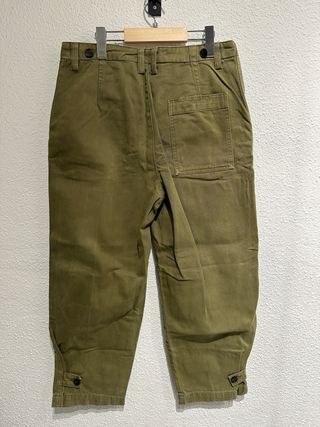 Pantalón barrel Zara verde oliva