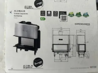 Chimenea Hitze AL19LG.H Cristal Izquierdo