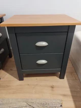 2 Comodini in Legno Grigio