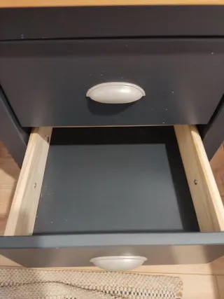 2 Comodini in Legno Grigio