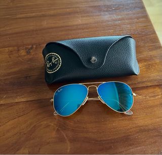 Gafas Ray-Ban Espejo Azul Dorado