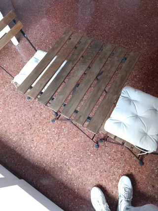 NUEVO. Mesa y 2 sillas exterior Ikea + cojines(66€