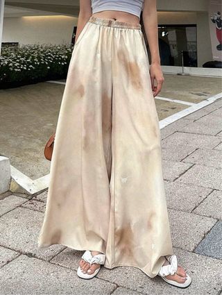 Pantalones anchos tie dye ligeros