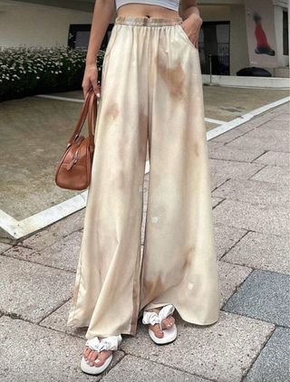 Pantalones anchos tie dye ligeros