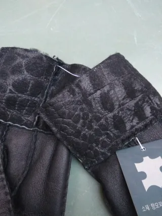 Guantes piel y pelo interior, talla M