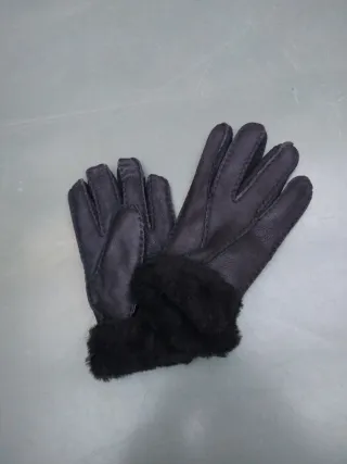 Guantes piel y pelo interior, talla M