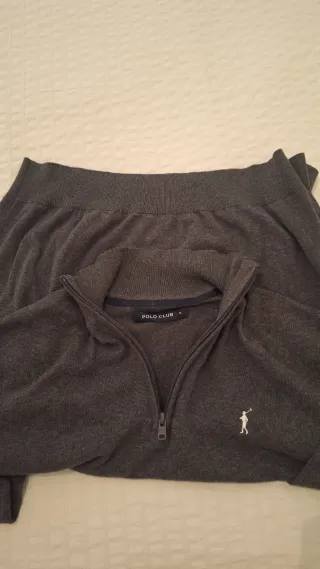 Polo Ralph Lauren Jersey Cremallera Gris Hombre