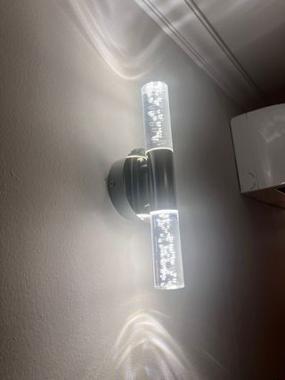 2 Lámparas de Pared LED Plateadas