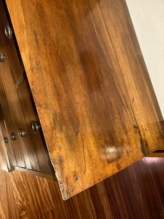 Pareja cómodas madera 5 cajones