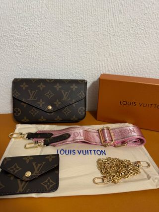 Bolso Louis Vuitton Monogram con correa rosa