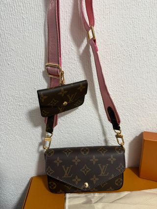 Bolso Louis Vuitton Monogram con correa rosa