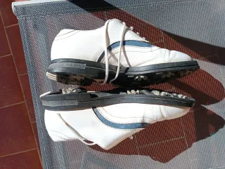 Zapatos de Golf Blancos y Azules