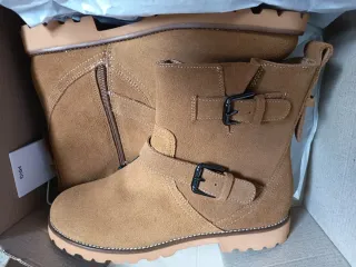 Botas/botines Mango Piel Marrones Talla 37