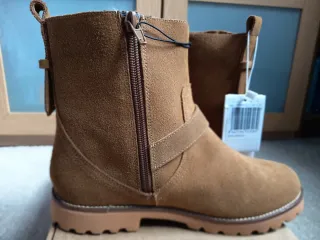 Botas/botines Mango Piel Marrones Talla 37