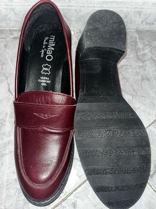 Zapatos de piel marrones talla 40