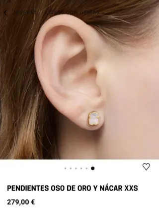 Pendientes Oso Tous Oro y Nácar