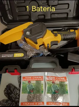 Motosierra Inalámbrica Batería Recargable