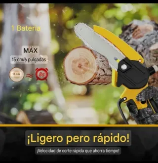 Motosierra Inalámbrica Batería Recargable