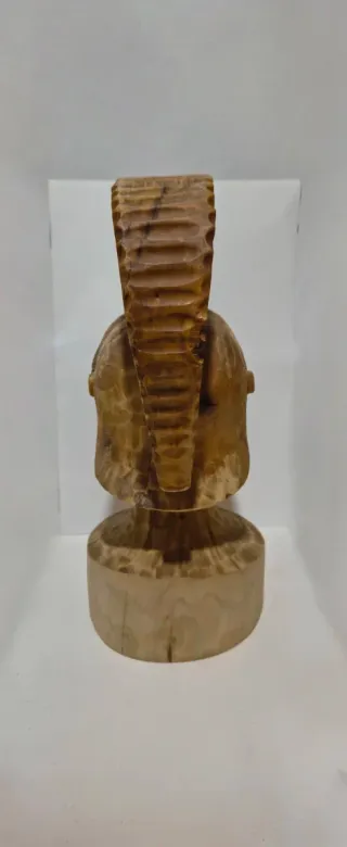 Scultura Testa Paladino Legno