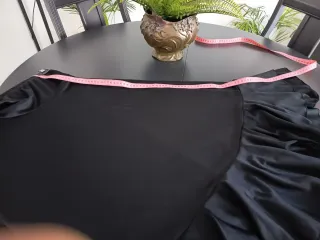 Falda flamenca negra volantes