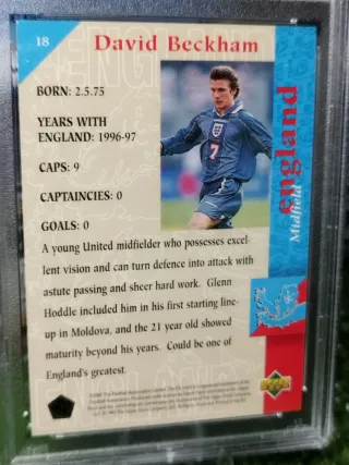 David Beckham Upper Deck 1997 PSA 9