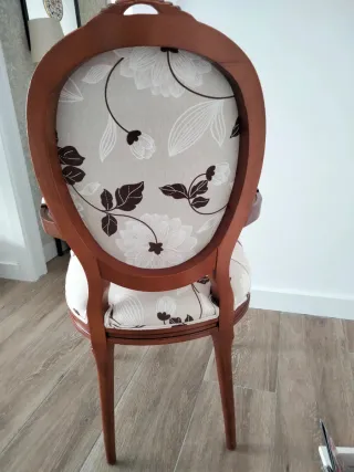 Sillas Luis XVI Tela y Madera