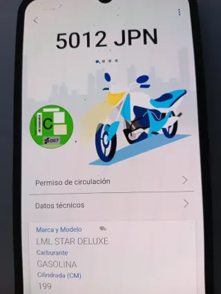 Vespa/LML Star de luxe 200cc Roja, 4 tiempos