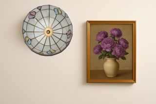 Plafoniera artigianale in madreperla molto rara.