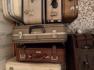 Lote 7 Maletas Vintage Beige y Marrones