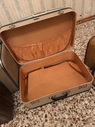 Lote 7 Maletas Vintage Beige y Marrones
