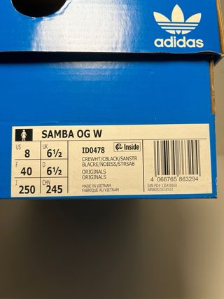 Adidas Samba OG Blancas Talla 40 ²/₃