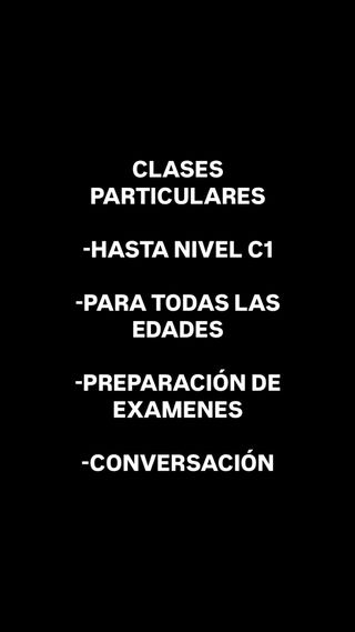 Clases particulares inglés/otros