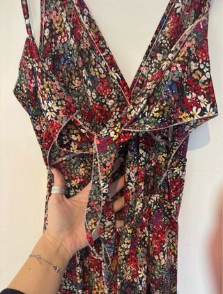 Vestido floral tirantes espalda descubierta