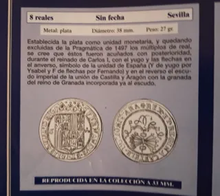 Moneda 8reales Fernando e Isabel
