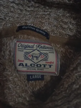 Maglione con tasche beige/grigio