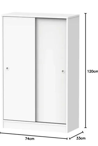 Armario Pitarch blanco con puertas correderas