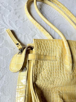 Borsa in pelle effetto coccodrillo