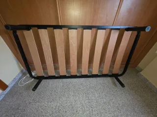 Somier individual metálico y de madera