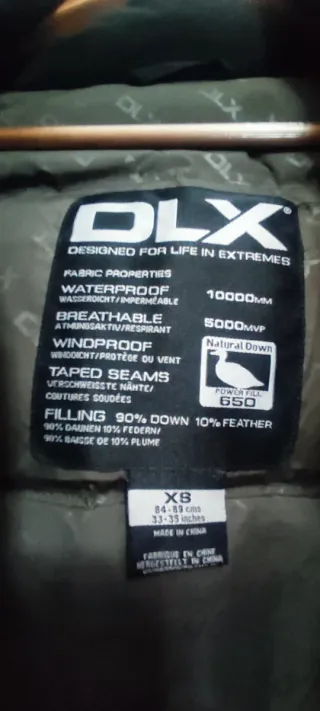 Parka DLX Negra Talla XS - Nueva con etiqueta