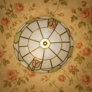 Plafoniera artigianale in madreperla molto rara.