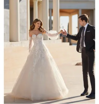 Vestido de Novia Rosa Clara Blanco