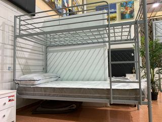 Litera individual metálica gris SIN COLCHONES