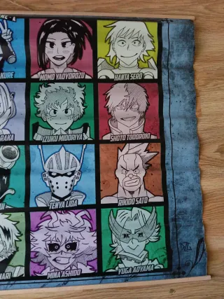 Póster My Hero Academia Marco de madera incluido