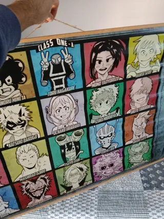 Póster My Hero Academia Marco de madera incluido