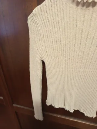 Maglietta Shein beige collo alto M