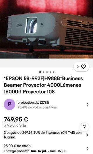 Epson EB-992F Proyector Full HD 4000 lúmenes 3LCD