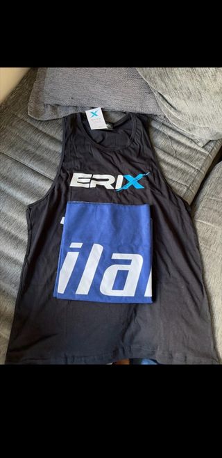 Camiseta tirantes ERIX + Toalla azul