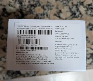 Honor 70 Lite 5G 128GB Azul Precintado