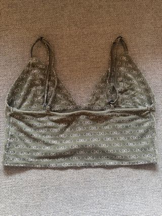 Top Subdued Verde Estampado